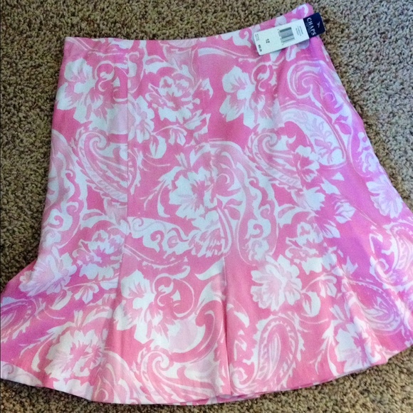 Cotton pink floral skirt