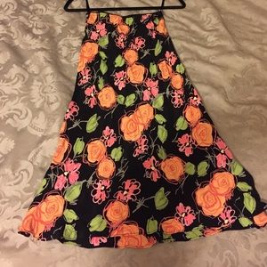 Fun Floral A-Line Skirt S