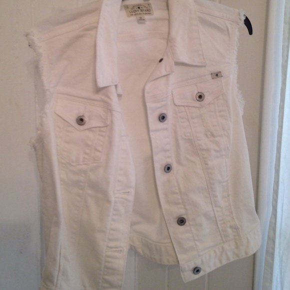 White Lucky Brand jean vest