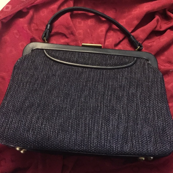 BOGO 1/2 OFF RARE NAVY BLUE VINTAGE HANDBAG