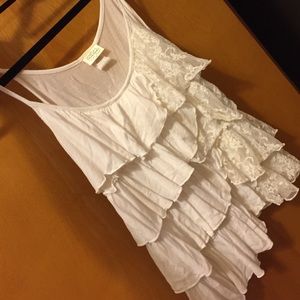 White Tiered Tank