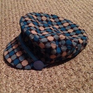 CUTE teal, brown, and tan hat!