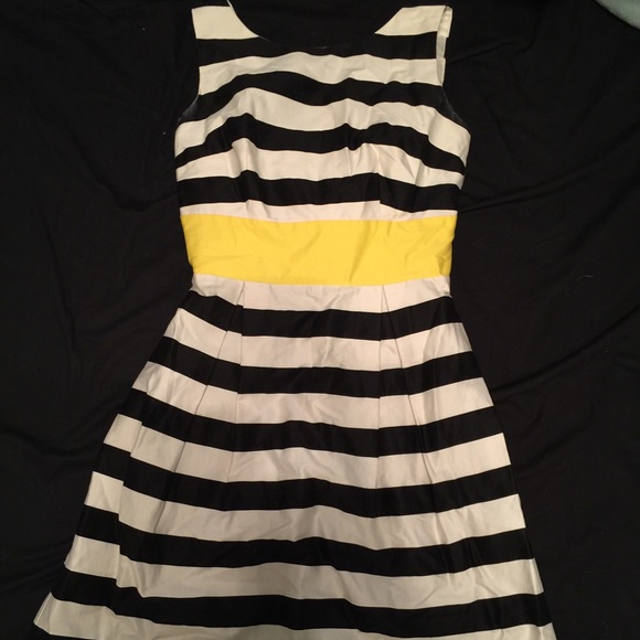 Striped Dress w/ Yellow Bow