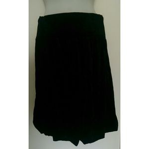 Black velvet-like skirt
