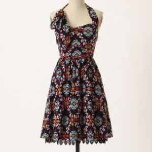 Anthropologie Paisley Halter Dress