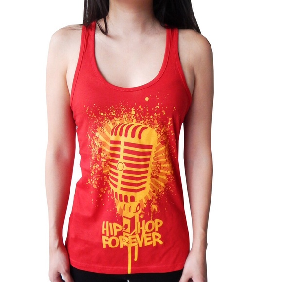 Hip Hop Forever Microphone Racerback Tank Top
