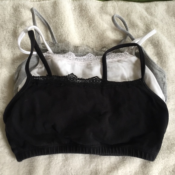 3 crop tank bras size 34