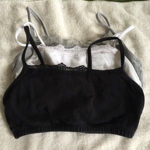 3 crop tank bras size 34