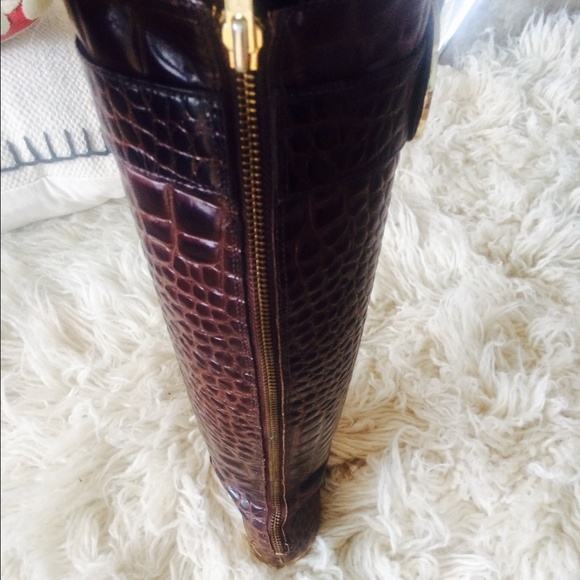 Tory Burch Moc Croc Riding Boots - Picture 2 of 2