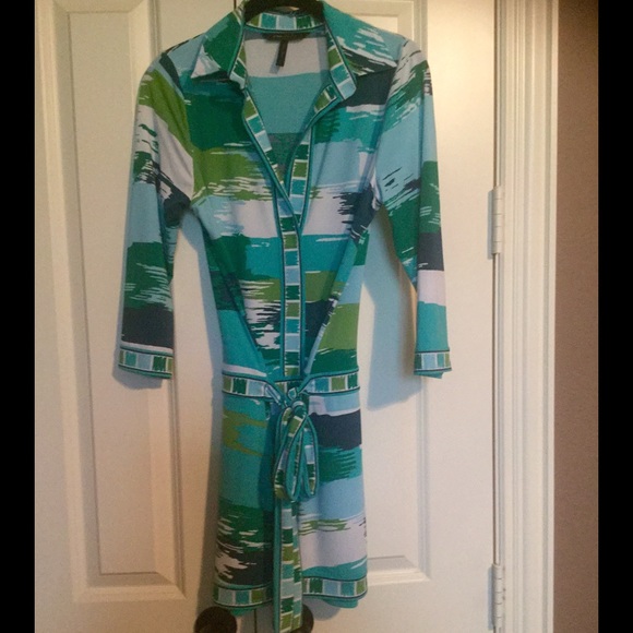 ***SALE*** BCBG Shirt Dress in Shades of Green