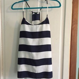 J.Crew Navy & White Racerback Cami | 10