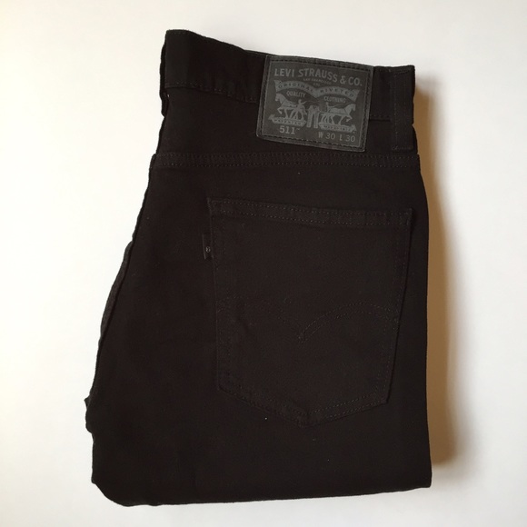 Levi's 511 Slim Skinny Black Jeans Men's 30/30
