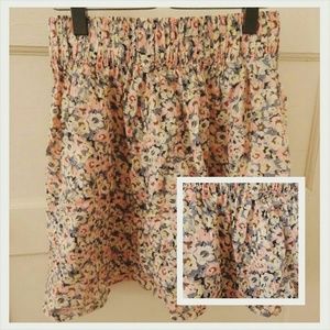 Cute Pink floral pattern summer skirt