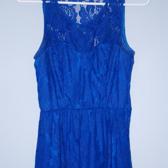 Blue lace dress