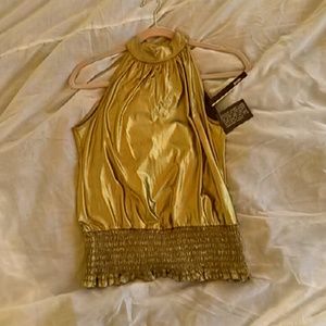 NEW Gold Metallic Top