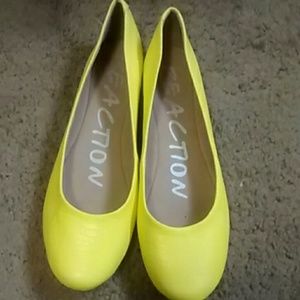Neon yellow flats