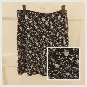 Cute Gap Black Floral Pattern Semi Pencil skirt
