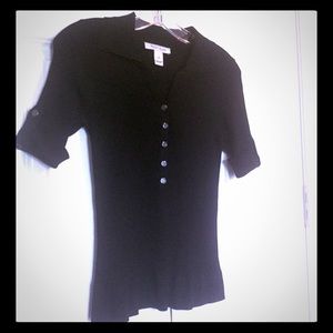 ***SALE*** WHBM Black Short-sleeve Sweater-Small