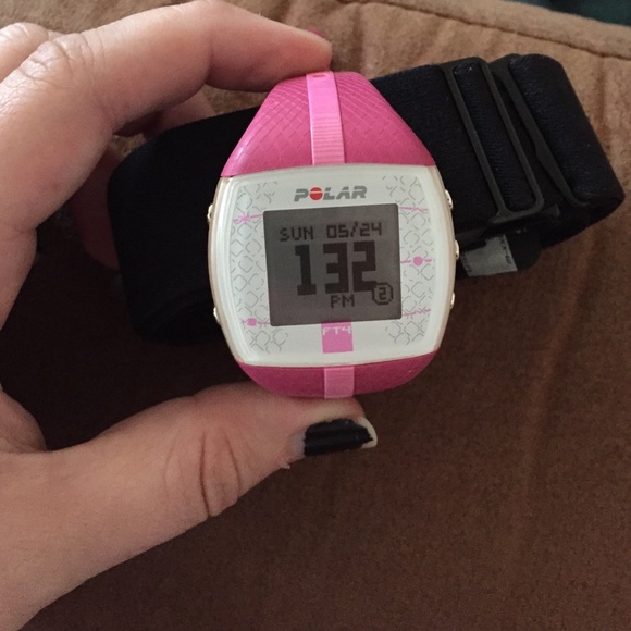 Pink polar ft4 watch