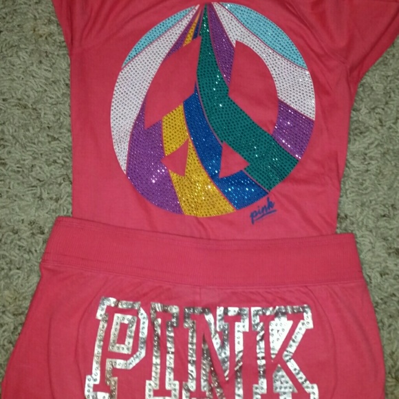 Victoria Secret blinged out peace outfit