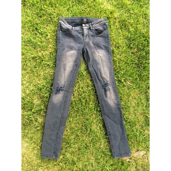 Aqua Distressed Jeans