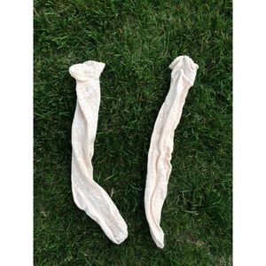 PacSun Cream Lace Knee Highs
