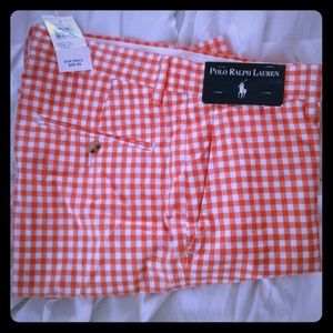 Orange checkered Polo by Ralph Lauren shorts
