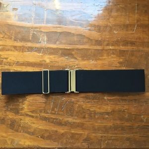 Black wide waist belt | Large