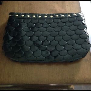 Black Patent Leather Clutch by Deux Lux