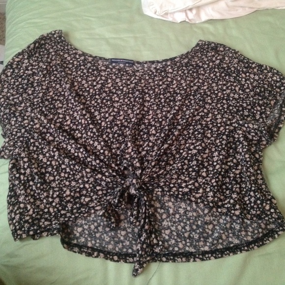 Floral brandy tie top