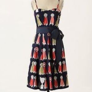 Anthropologie Horse Ribbons Dress