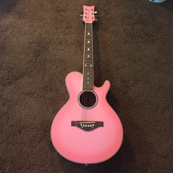 Pink guitar