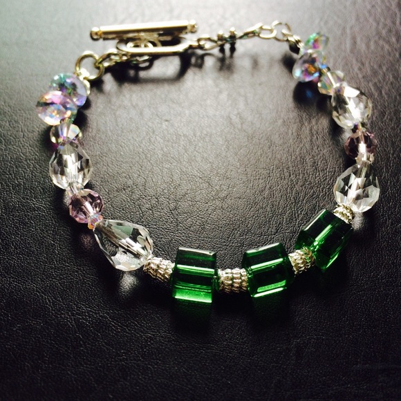 Swarovski and sterling silver bracelet