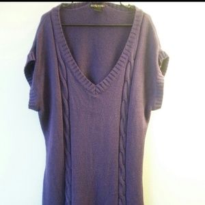 Purple sweater dress