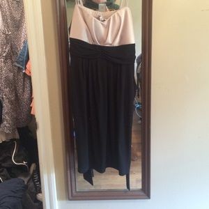 Champagne & Black Dress