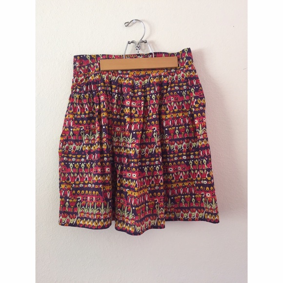Colorful anthropologie skirt