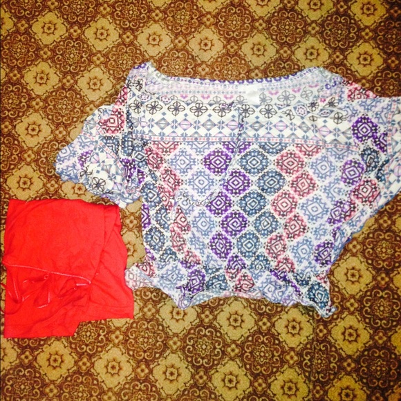 charlotte russe boho top with free tank! - Picture 1 of 1
