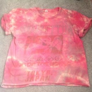 Led Zeppelin tie dye crop top one of a kind