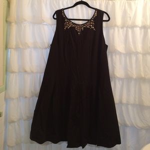 Adrianna Papell black sleeveless evening dress