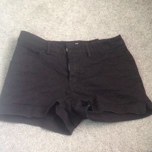 H&M high waisted black shorts
