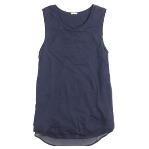 J. Crew PRIMA JERSEY CHIFFON-BACK TANK