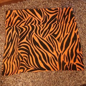 Orange animal print skirt