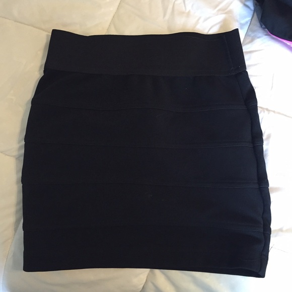 Black mini skirt