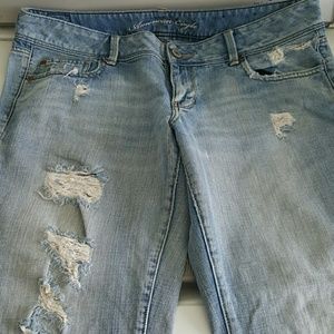 American Eagle size 12 jeans slim boot cut ripped