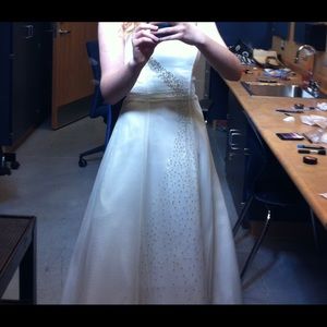 White homecoming/prom dress.