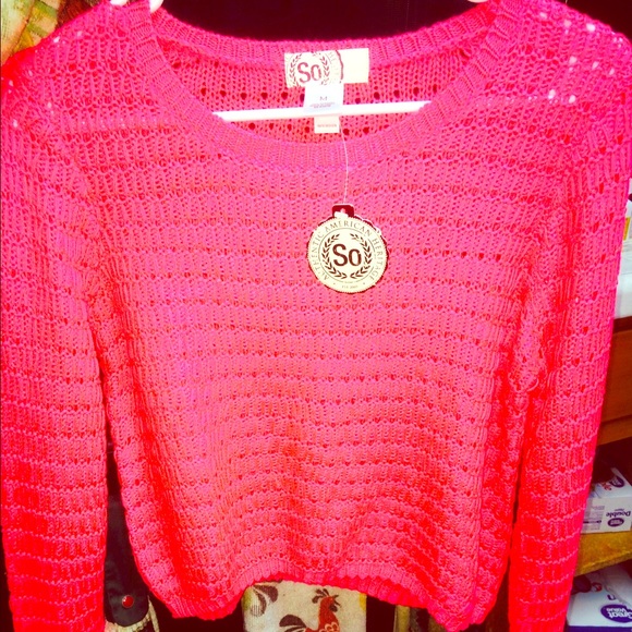 Hot Pink Laced Sweater!!