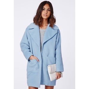Powder Blue Oversized Coat
