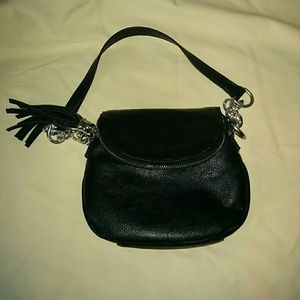 Black clutch / purse with tassel