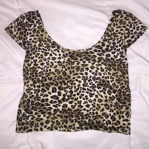 Leopard print crop top