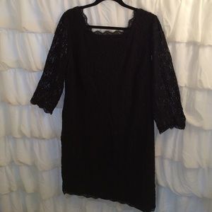 Adrianna Papell Black lace dress